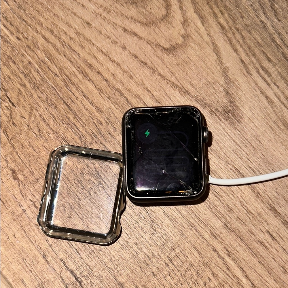 Apple Watch Series 1 (GLASS SHATTERED) w/ case